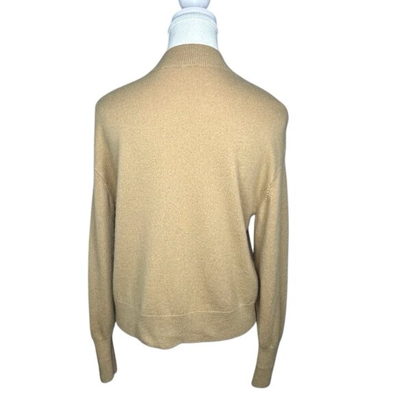 Everlane‎ Women's Camel The Cashmere Crop Mockneck Sweater S/C38.25 - Picture 4 of 12